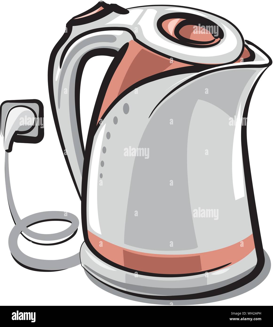 Electric kettle illustration vector Stock Vector Images - Alamy