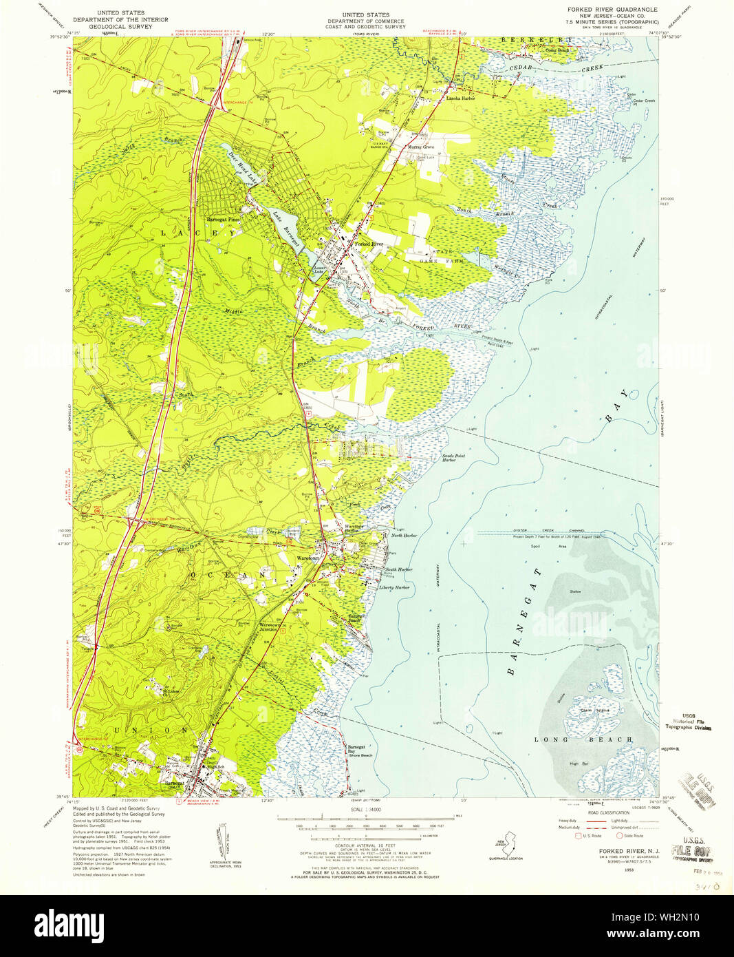 Forked river map hires stock photography and images Alamy