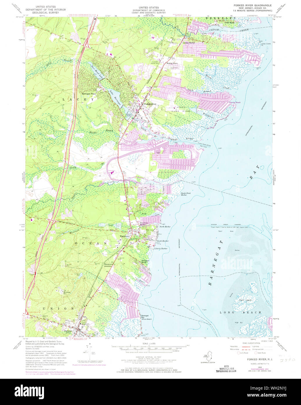 Map of forked river Cut Out Stock Images & Pictures Alamy