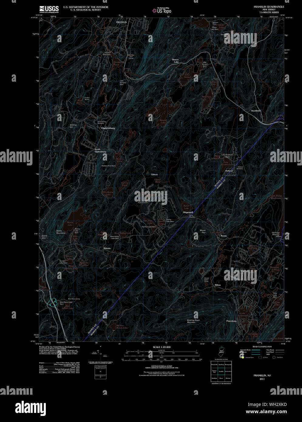 Map of franklin new jersey hires stock photography and images Alamy