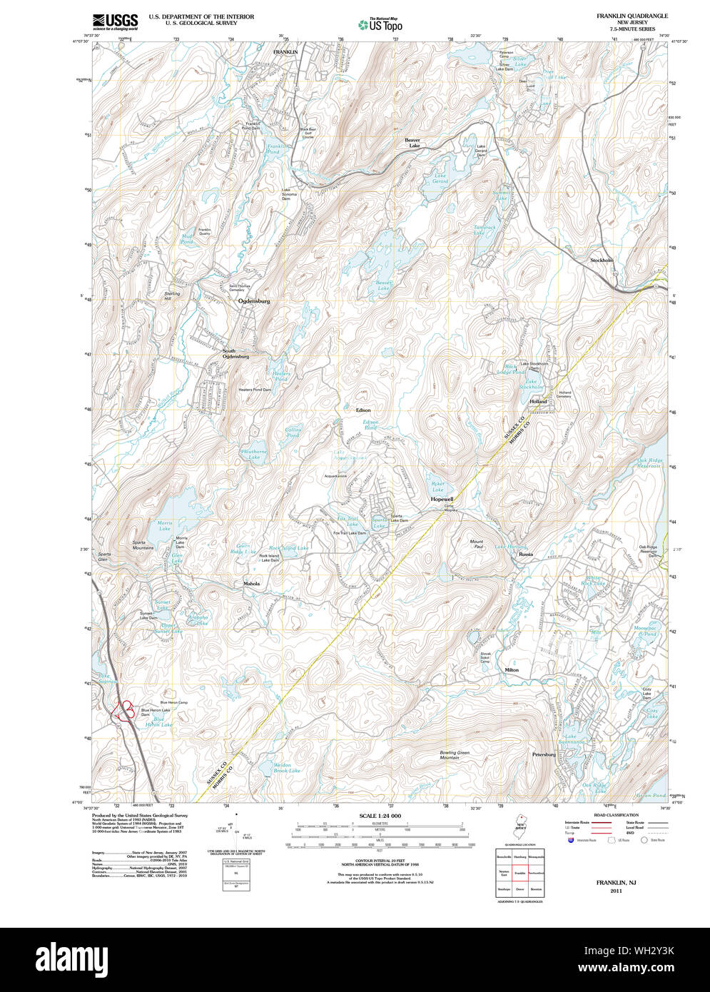 Map of franklin new jersey hires stock photography and images Alamy