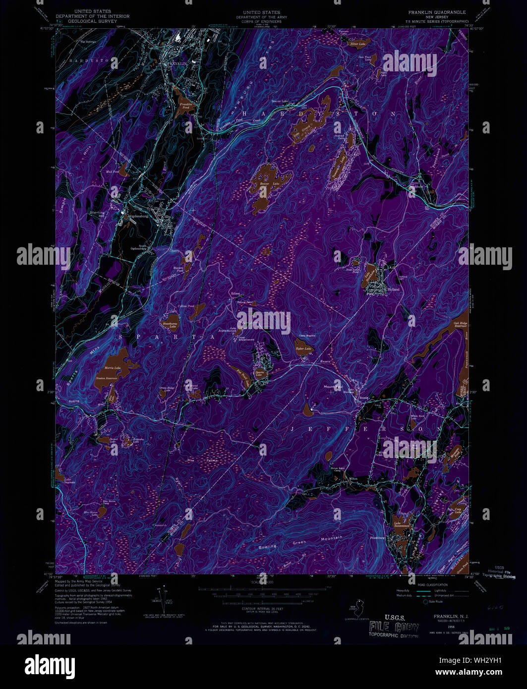 Map of franklin new jersey hires stock photography and images Alamy