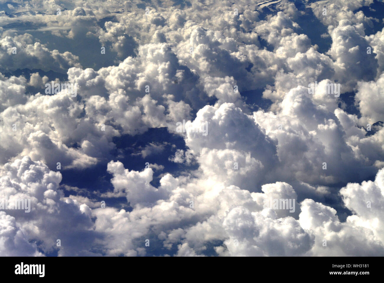 White Clouds Seen From Above Stock Photo