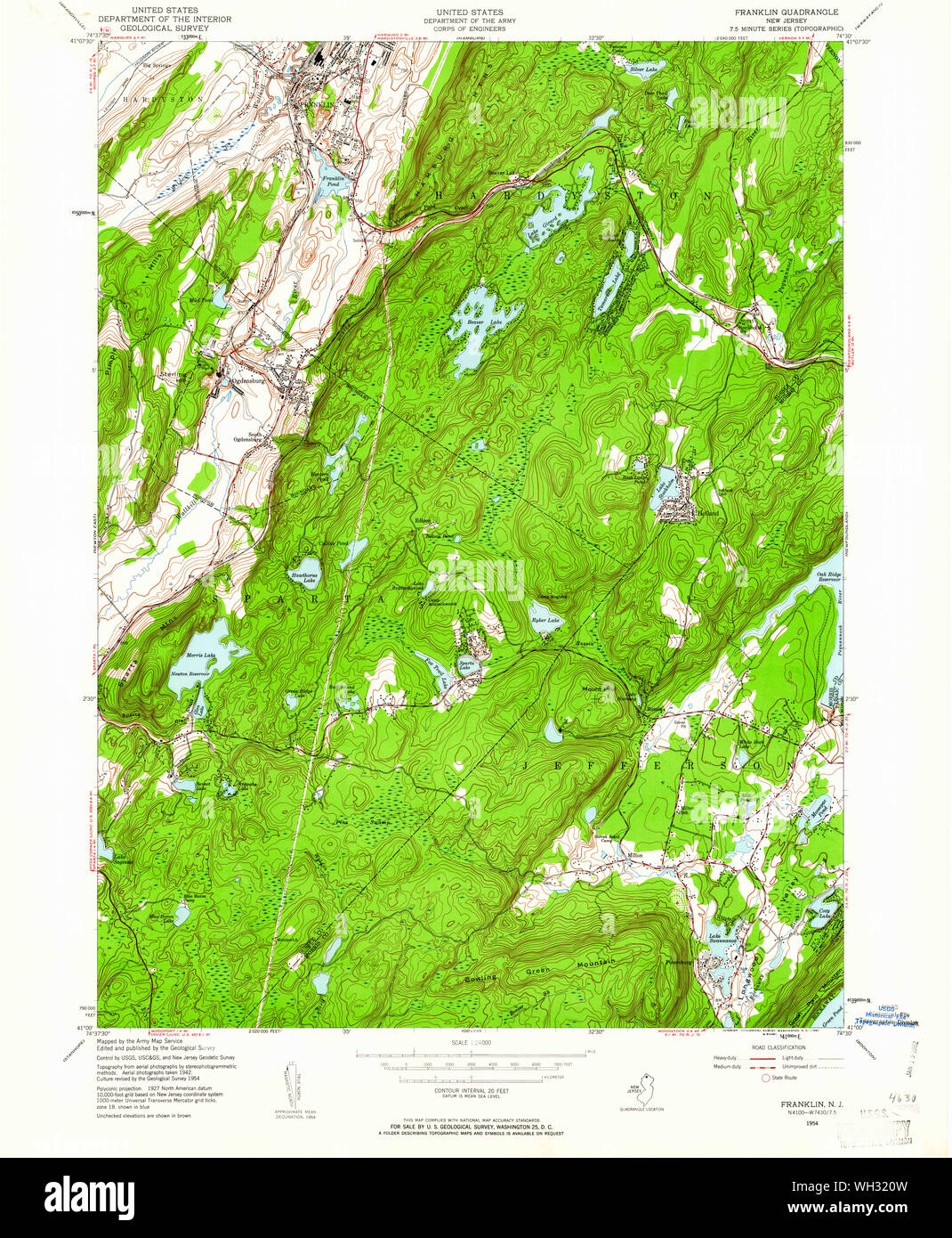 Map of franklin new jersey hires stock photography and images Alamy