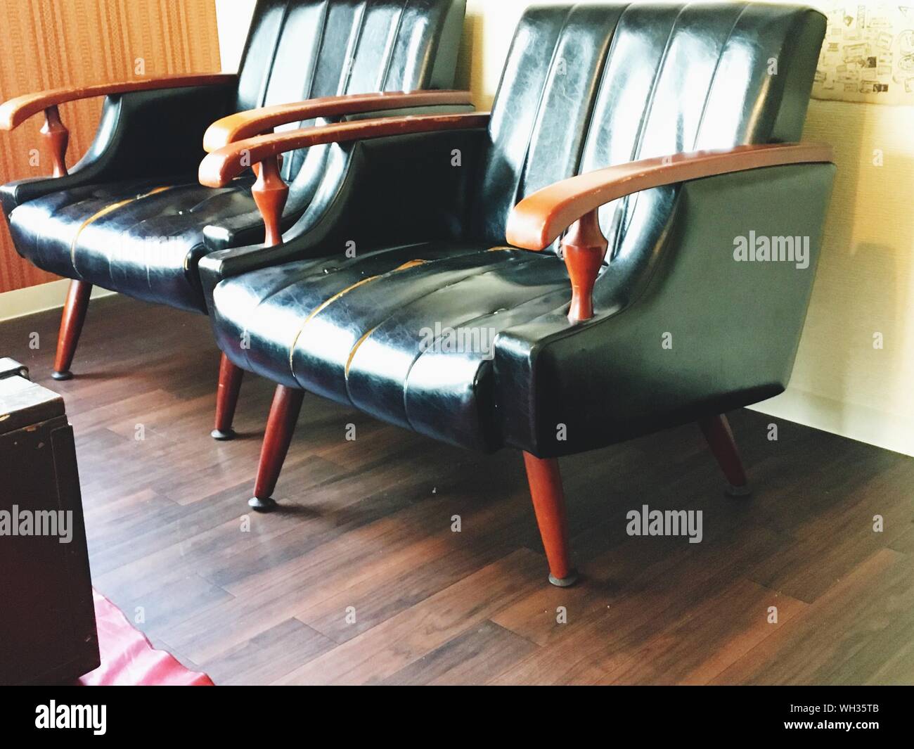 Empty Armchairs Stock Photo