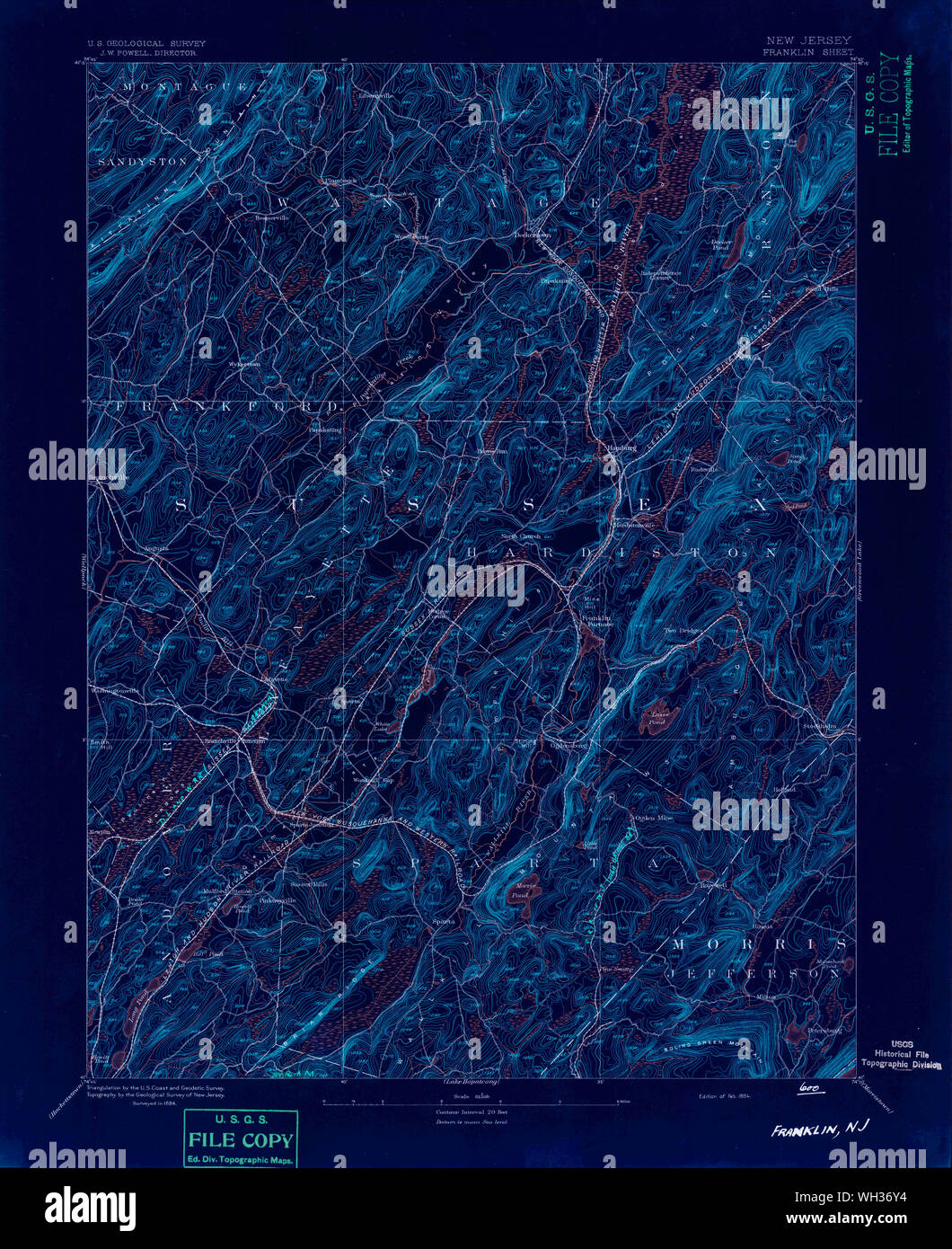 Franklin new jersey map hires stock photography and images Alamy