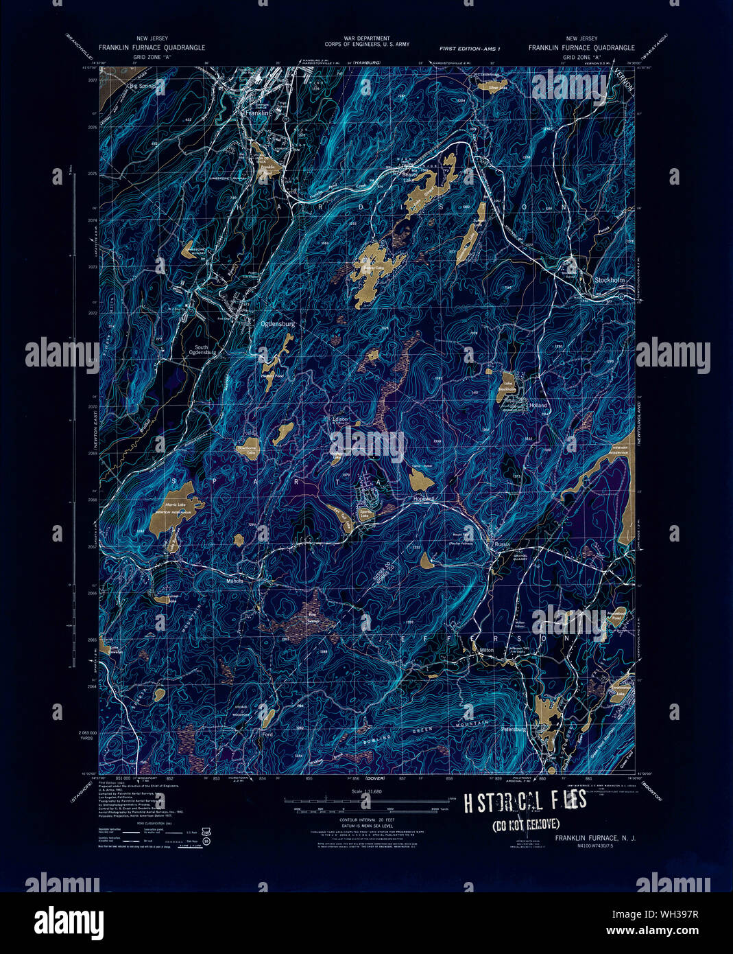 Map of franklin new jersey hires stock photography and images Alamy