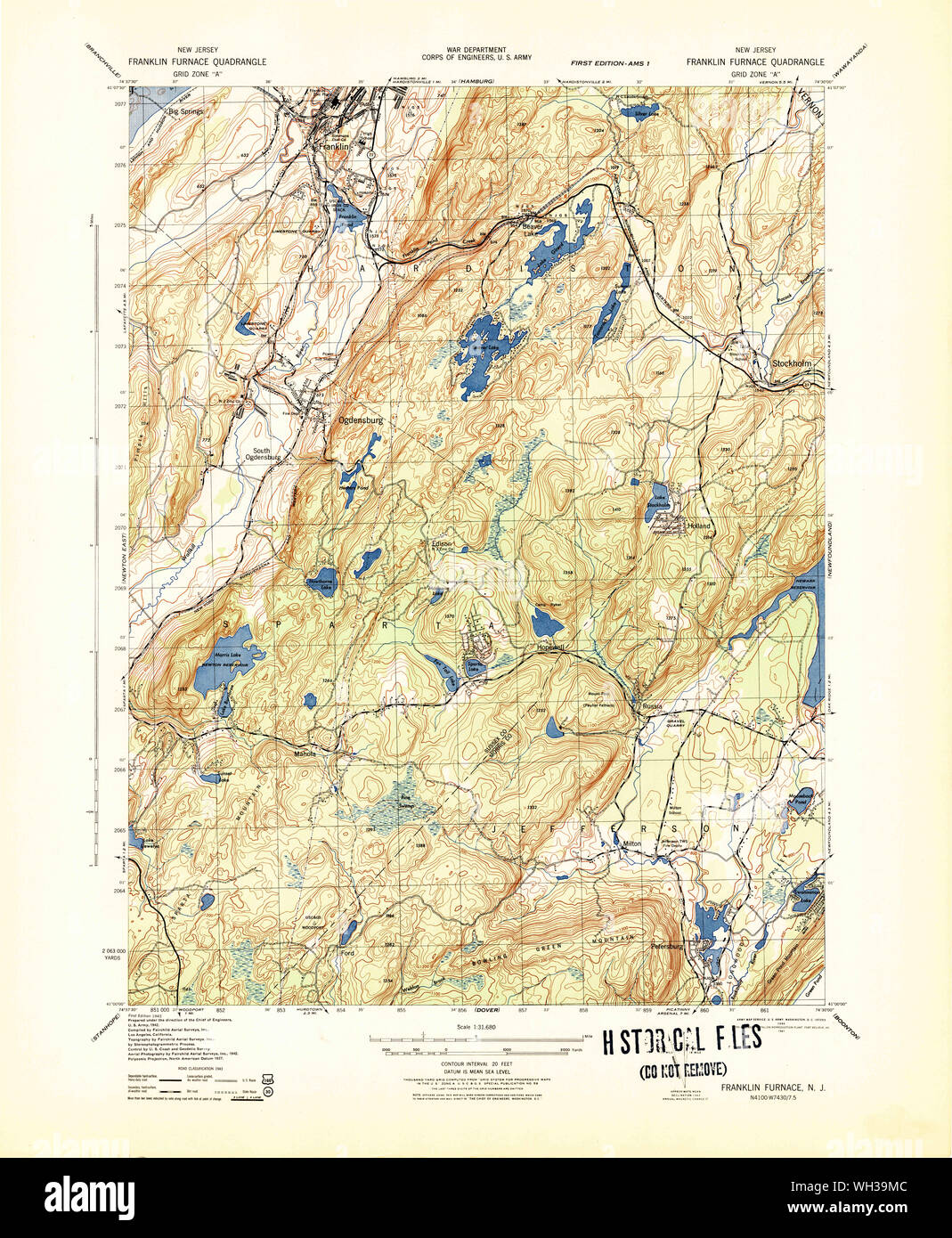 Map of franklin new jersey hires stock photography and images Alamy