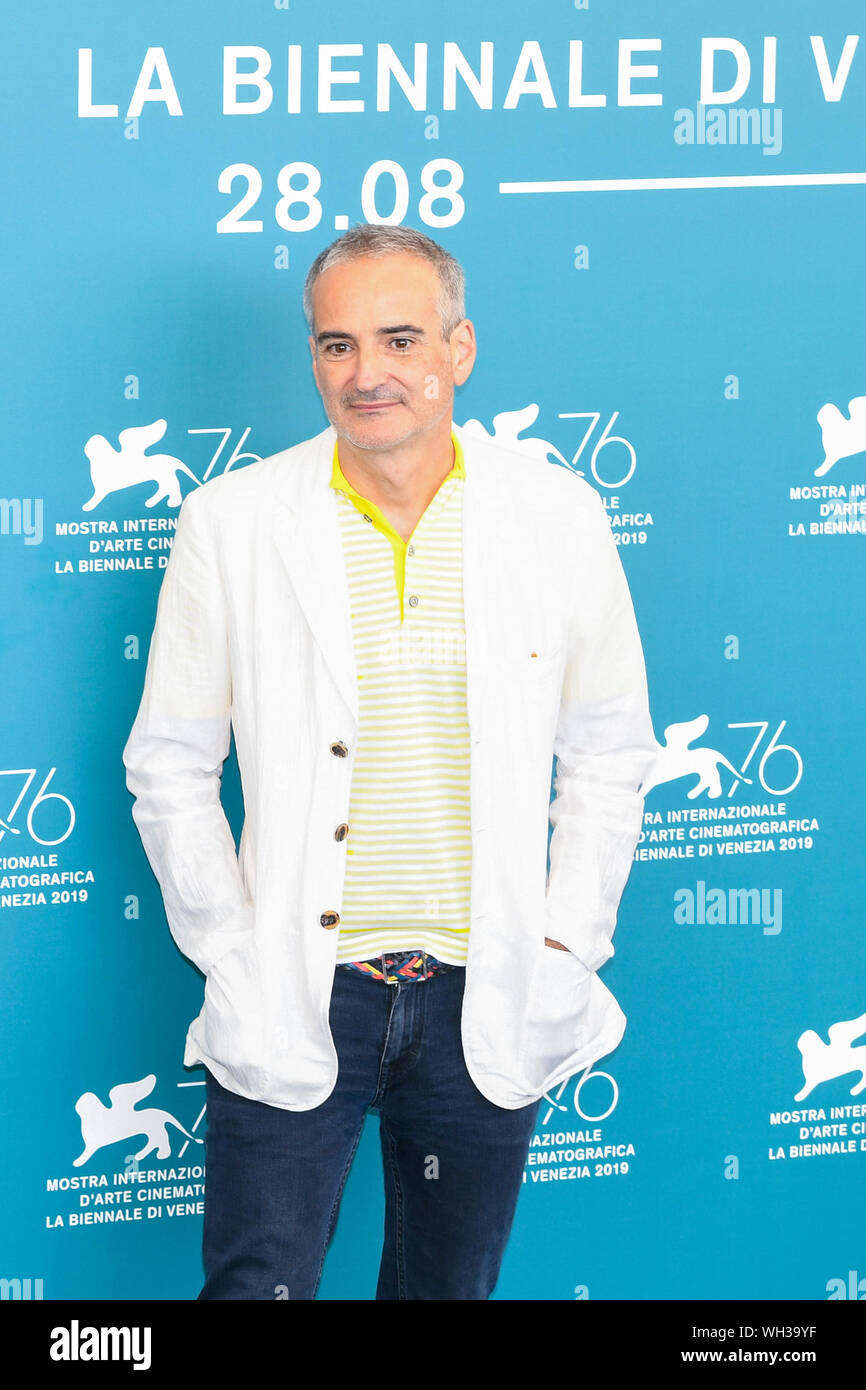 VENICE, Italy. 01st Sep, 2019. Olivier Assayas attends a photocall for the World Premiere of Wasp Network during the 76th Venice Film Festival at Palazzo del Cinema on September 01, 2019 in Venice, Italy. Credit: Roberto Ricciuti/Awakening/Alamy Live News Stock Photo
