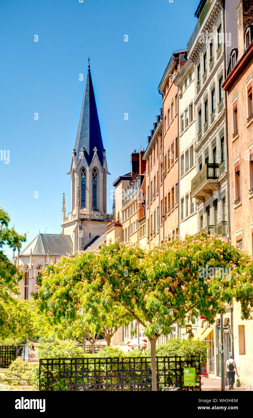 Lyon, Historical center, HDR image Stock Photo