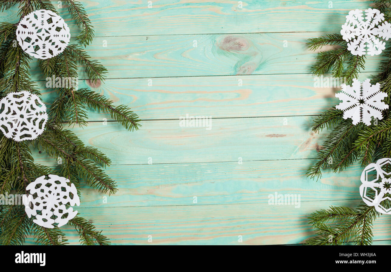Paper snowflake and tied with twine. Stock Photo