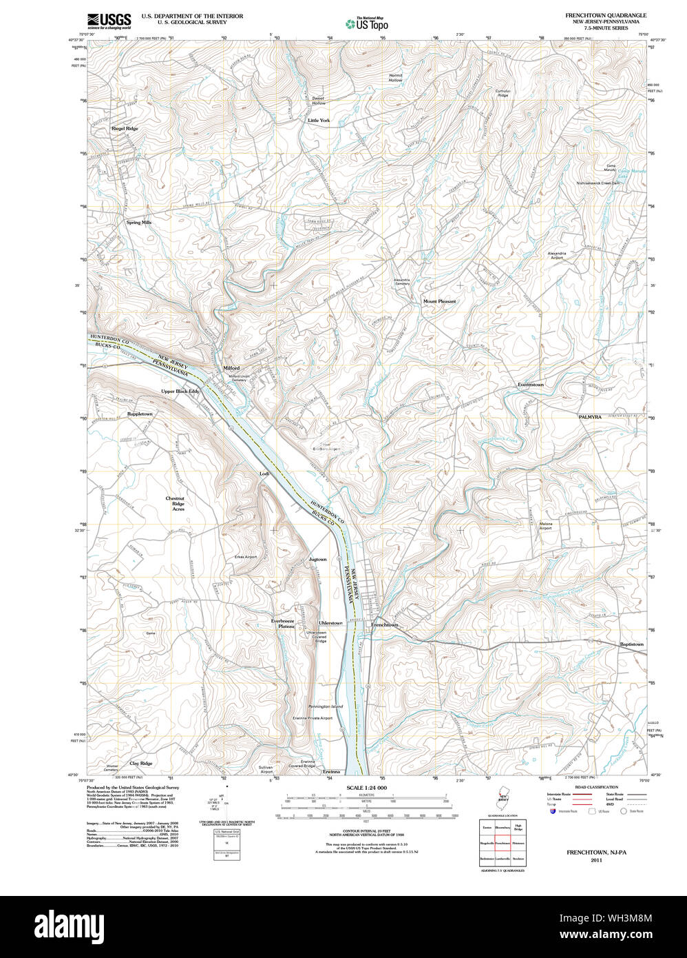 Map of frenchtown Cut Out Stock Images & Pictures Alamy