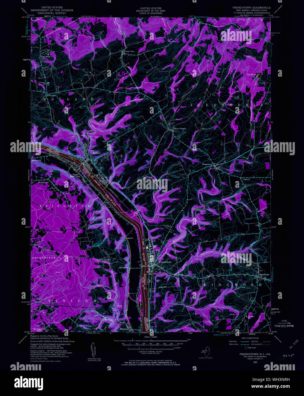 Map of frenchtown hires stock photography and images Alamy