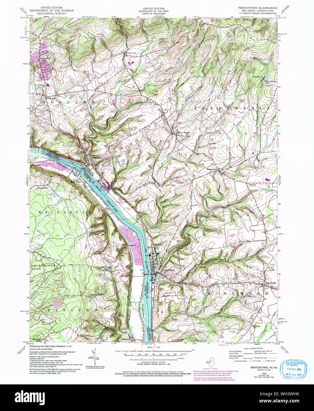 Map of frenchtown hires stock photography and images Alamy