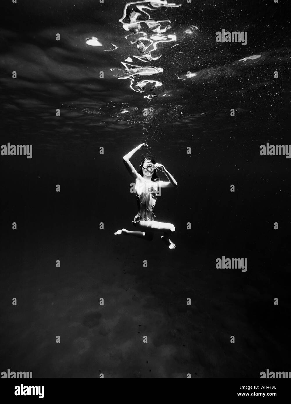 Full length swimming Black and White Stock Photos & Images - Alamy