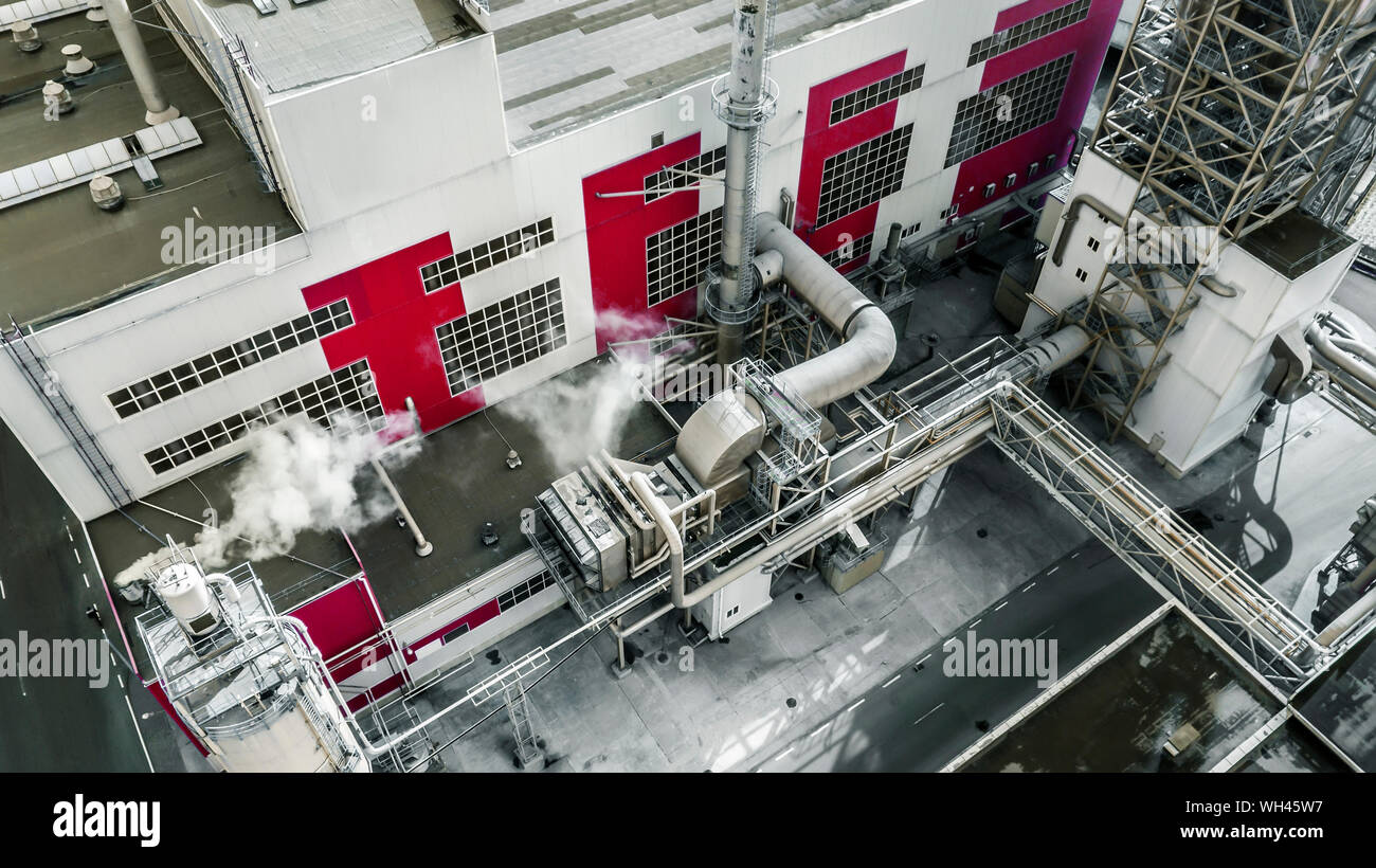 top view of the industrial enterprise aerial Stock Photo Alamy