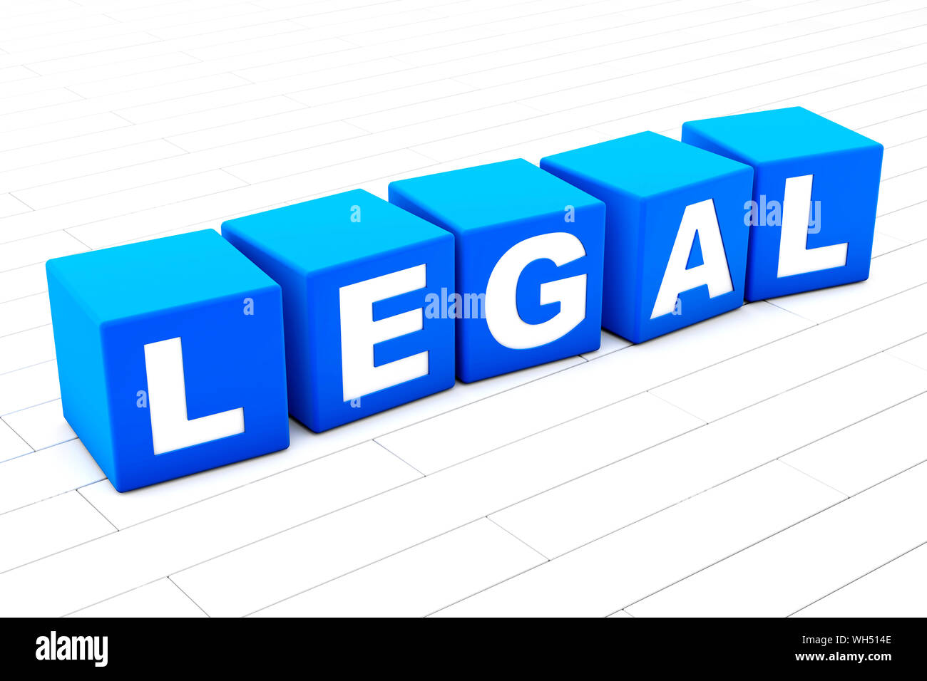 3D rendered illustration of the word Legal. Stock Photo