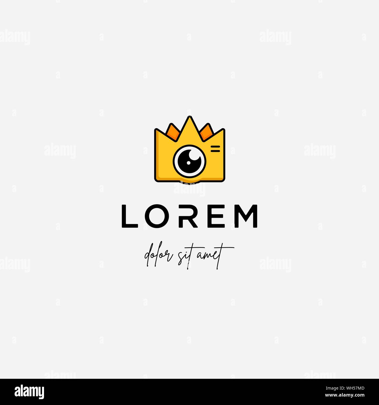 Camera Fort Logo Template Vector Symbol Design Stock Vector