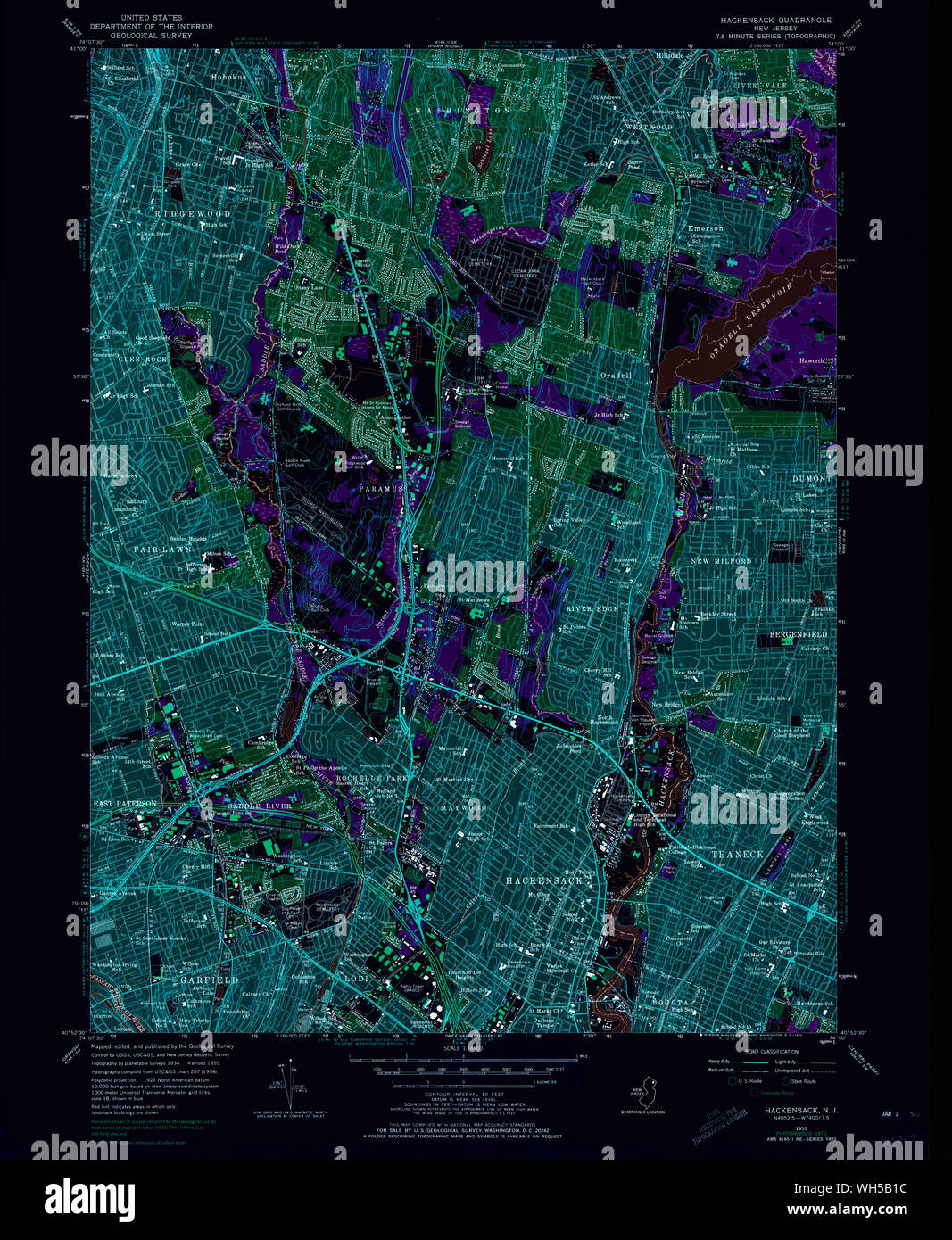 Hackensack new jersey map hires stock photography and images Alamy