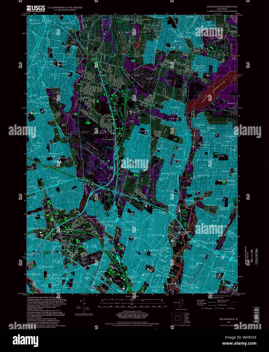 Map of hackensack hires stock photography and images Alamy
