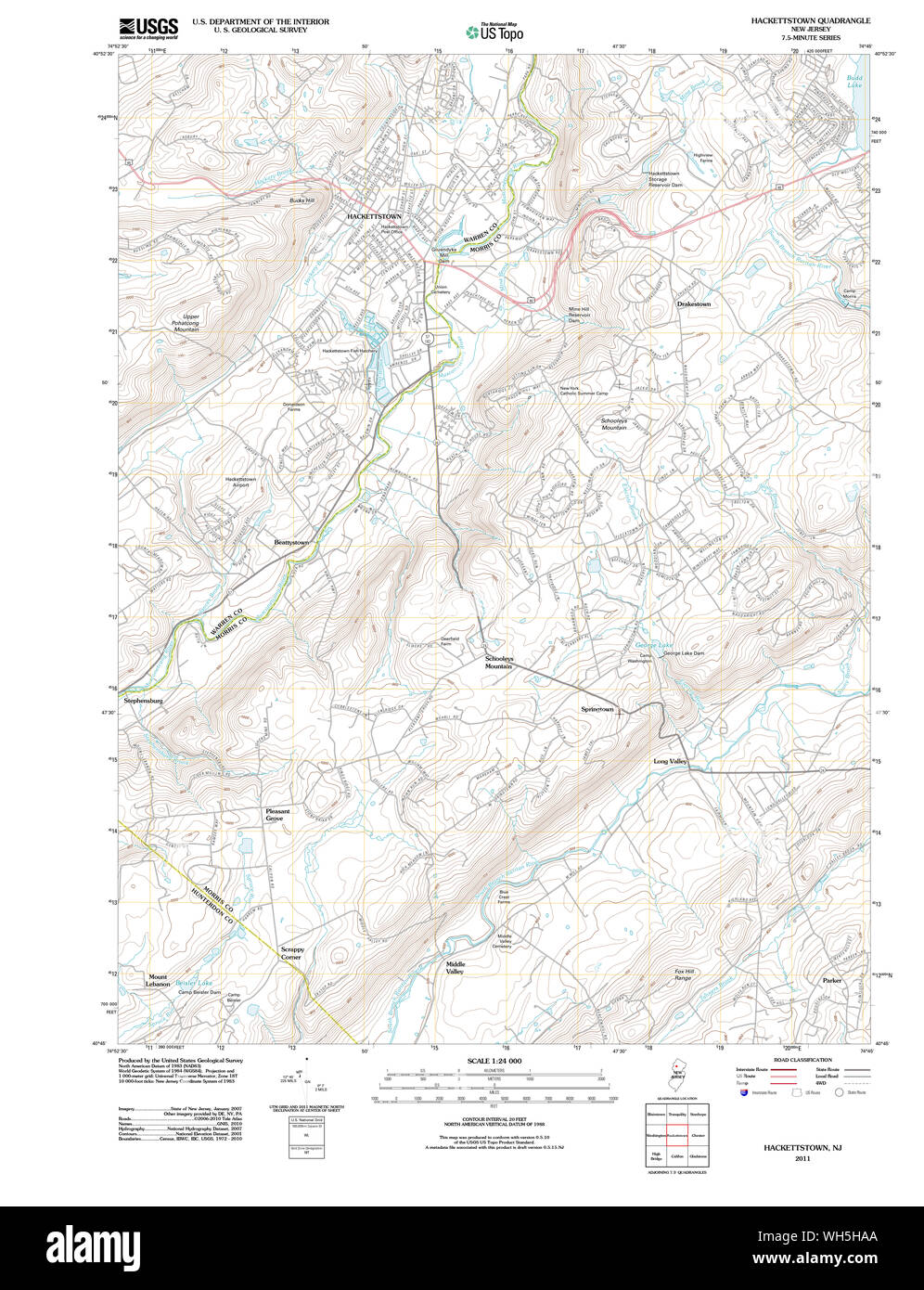 Map of hackettstown Cut Out Stock Images & Pictures Alamy