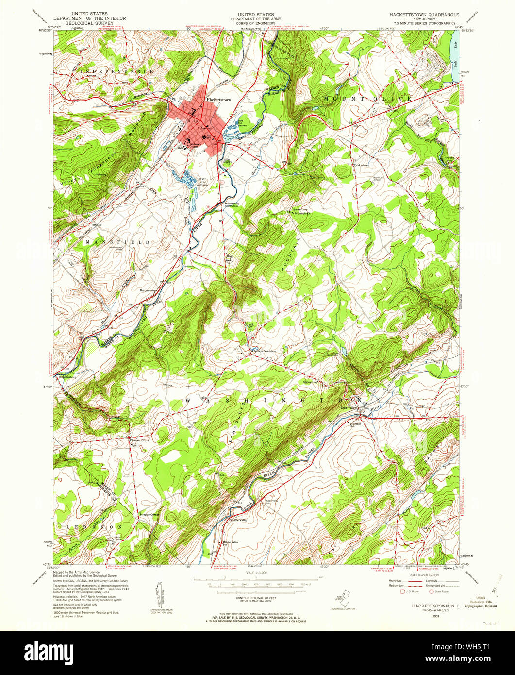 Map of hackettstown hires stock photography and images Alamy