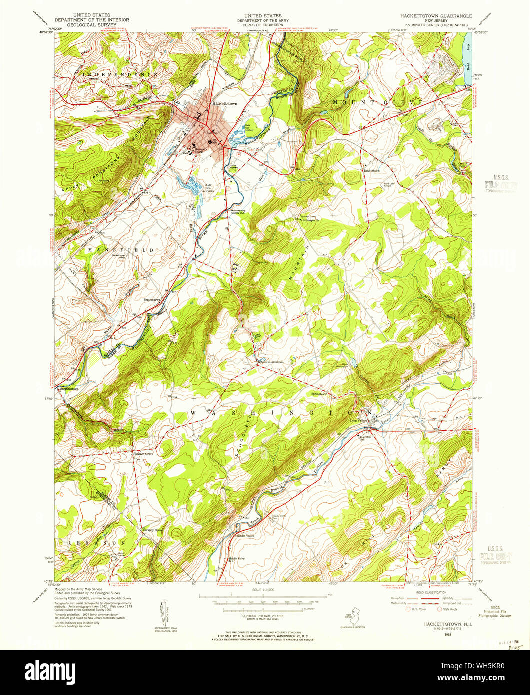 Map of hackettstown hires stock photography and images Alamy