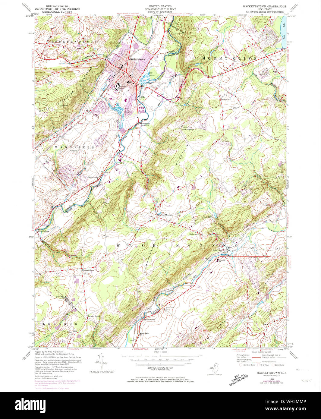 Map of hackettstown hires stock photography and images Alamy