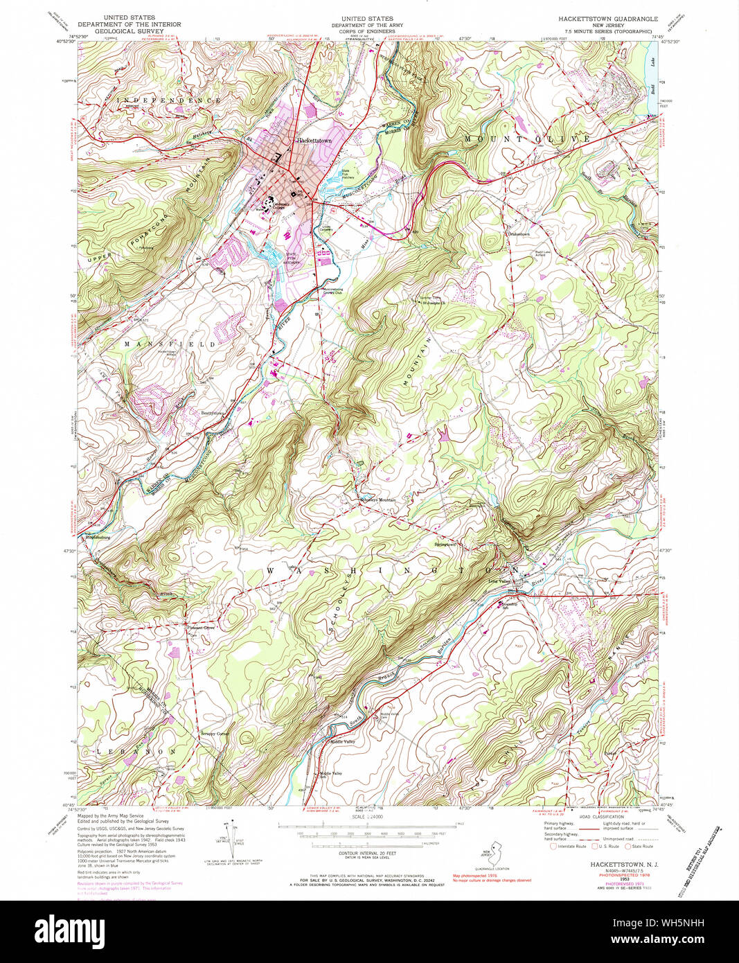 Map of hackettstown Cut Out Stock Images & Pictures Alamy