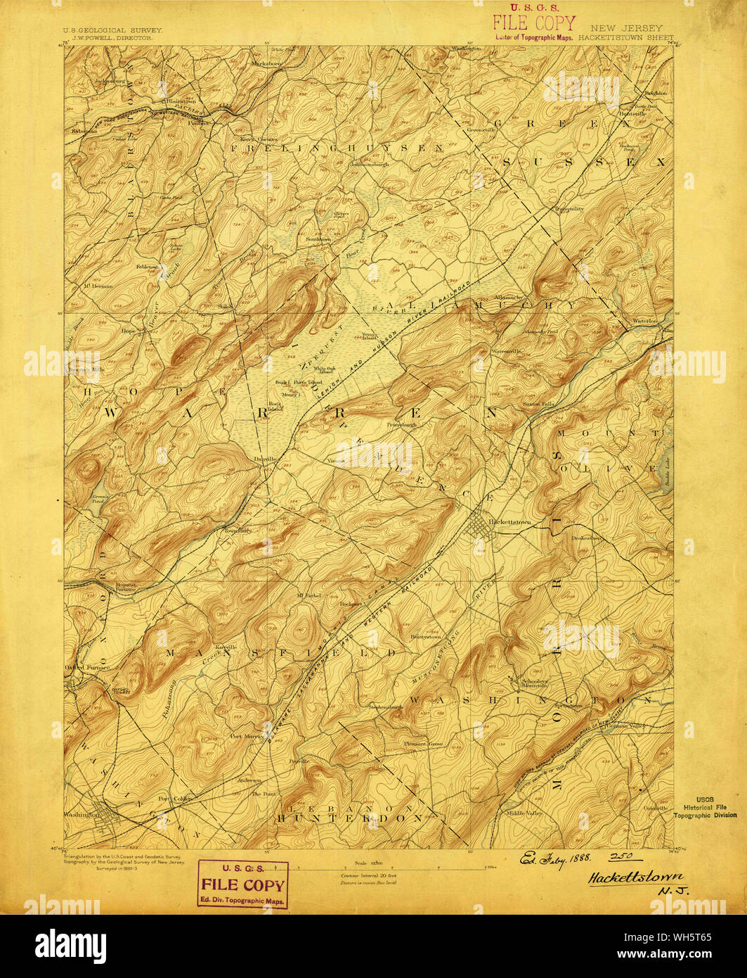 Map of hackettstown hires stock photography and images Alamy
