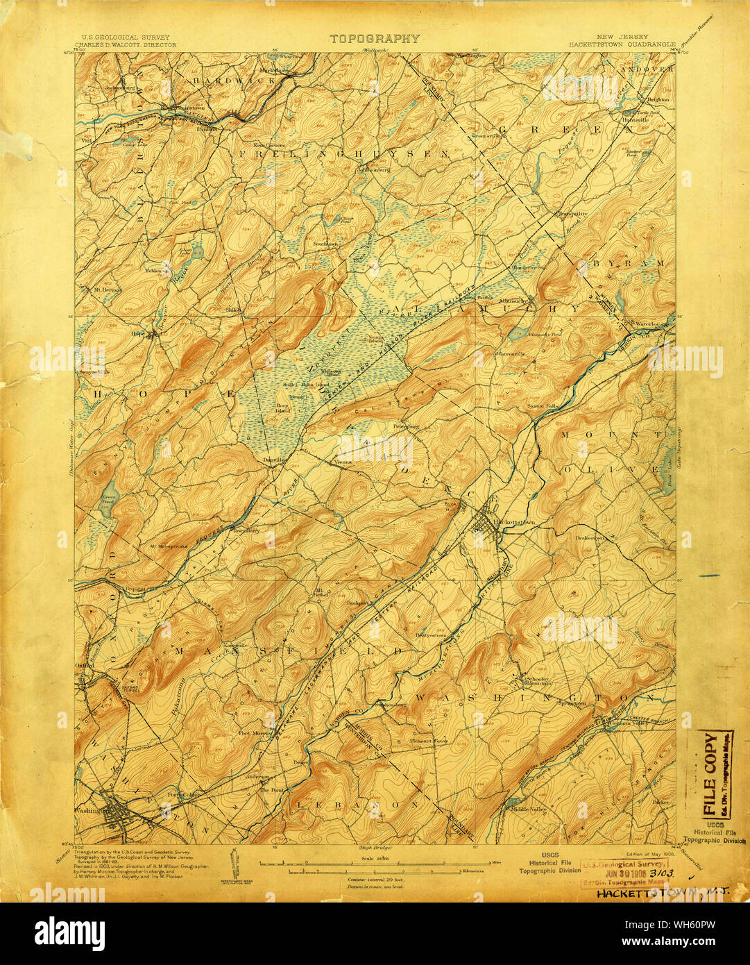 Map of hackettstown hires stock photography and images Alamy