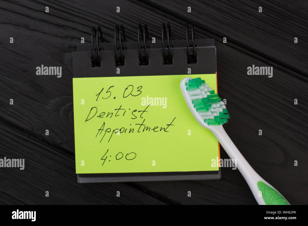 Dental hygiene appointment reminder Stock Photo Alamy