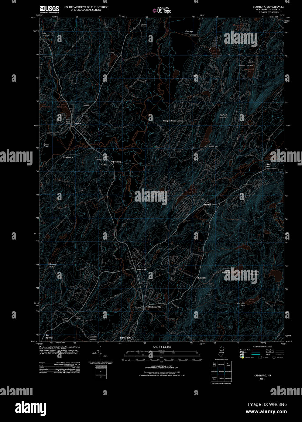 Hamburg new jersey map hires stock photography and images Alamy