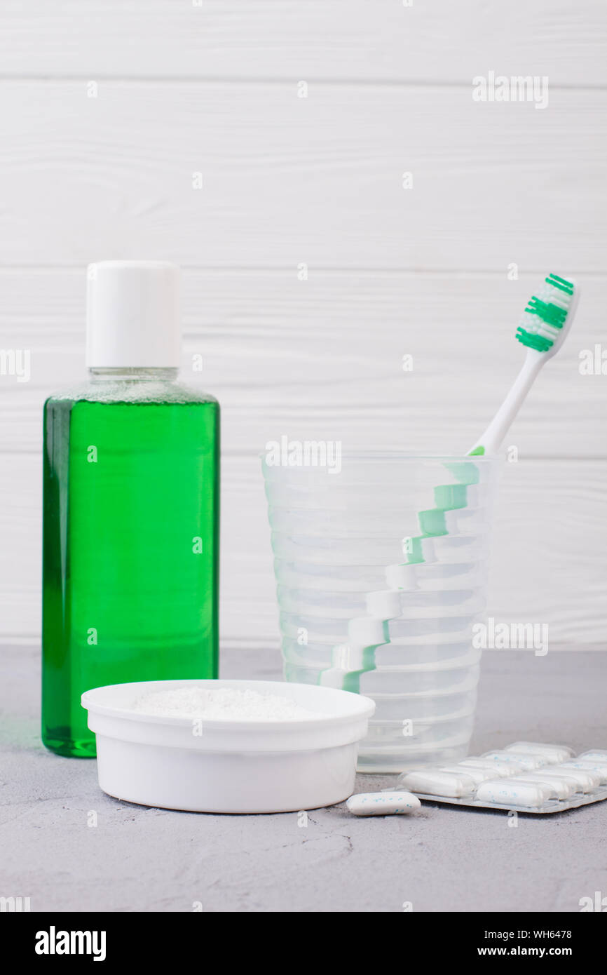 Set of tools for oral hygiene Stock Photo Alamy