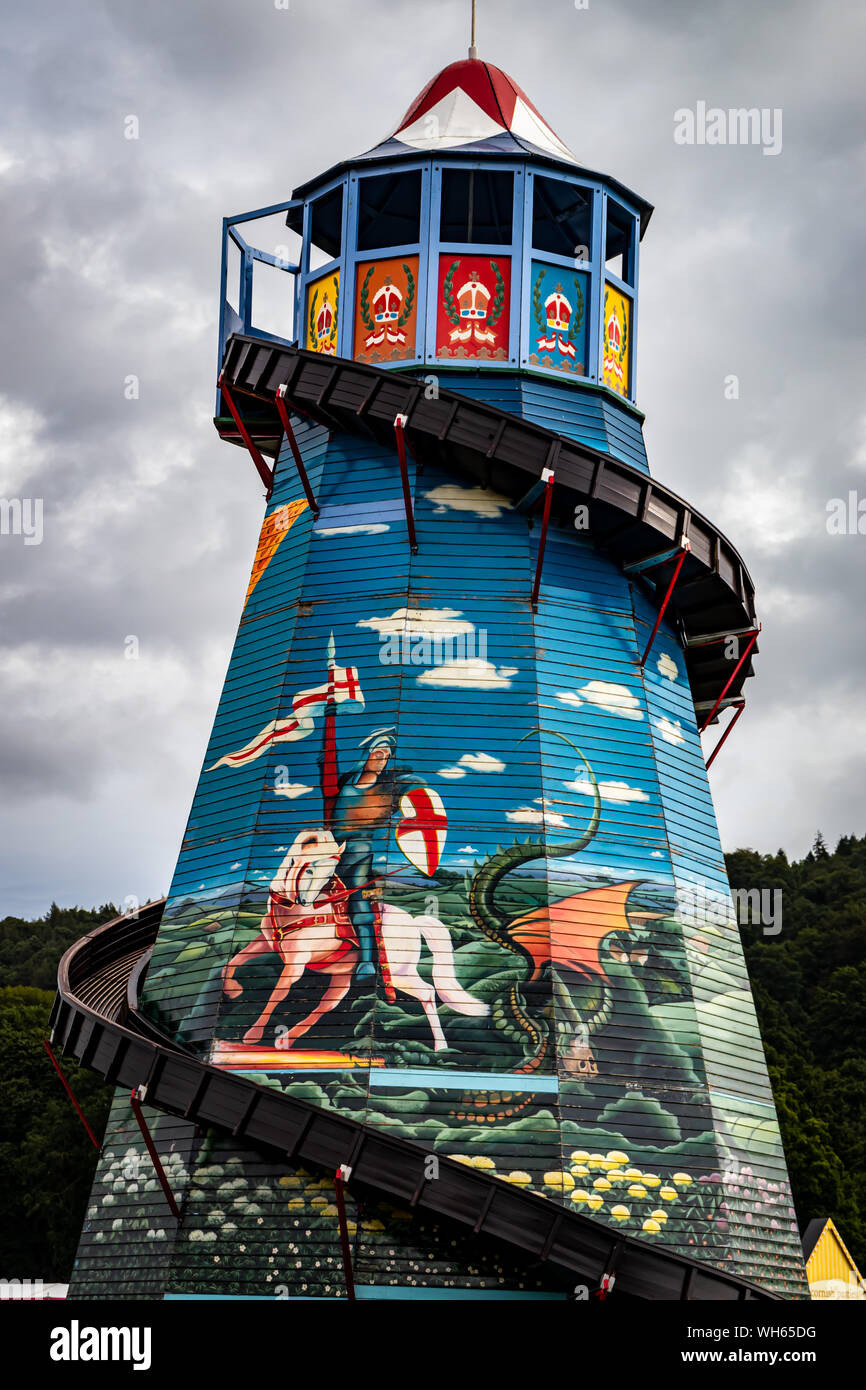 Fairground Gallopers, Helter Skelter and Rides at Chatsworth House