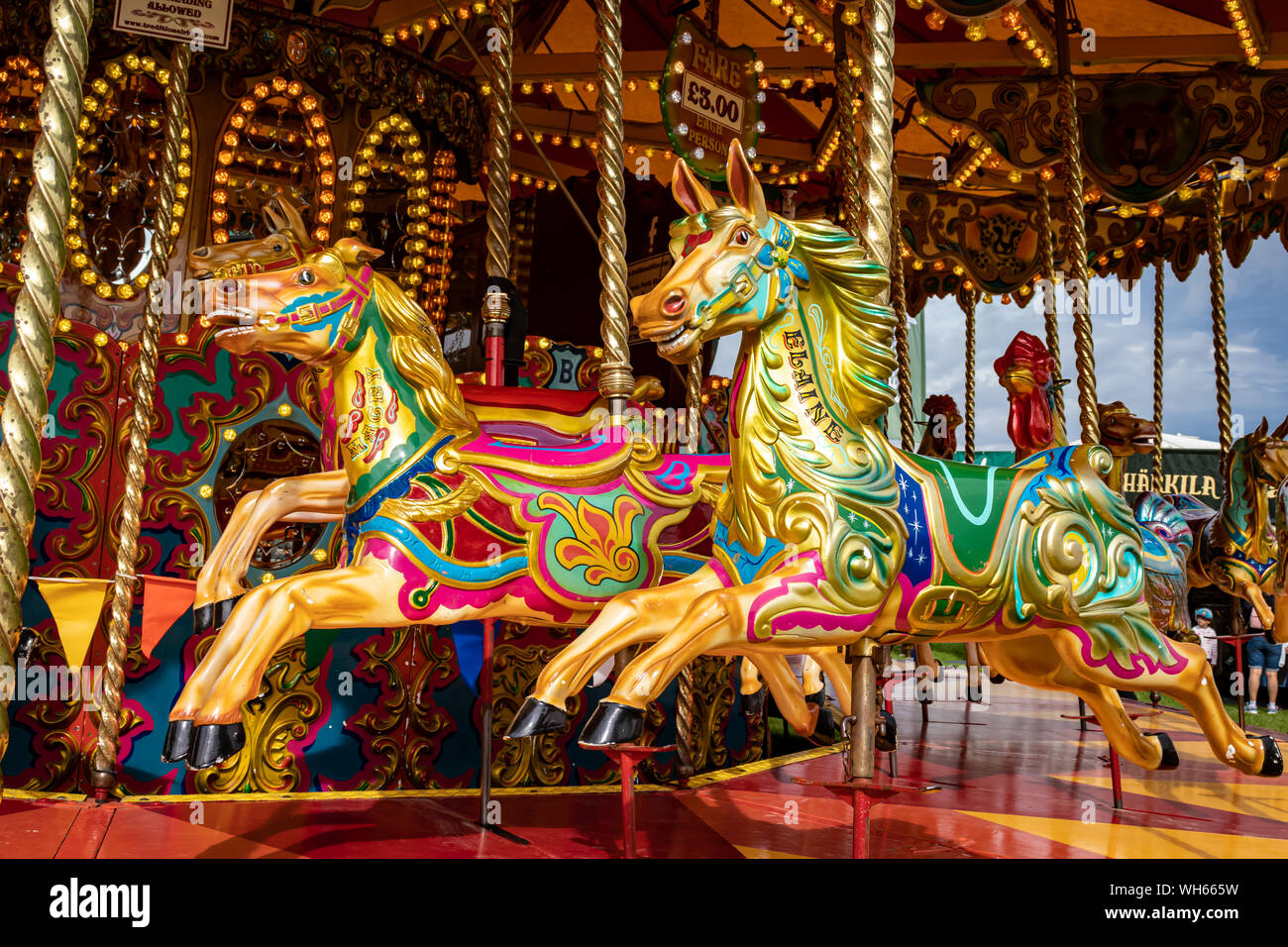 Fairground Gallopers, Helter Skelter and Rides at Chatsworth House