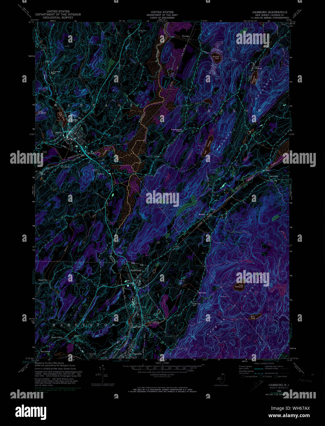 Hamburg new jersey map hires stock photography and images Alamy