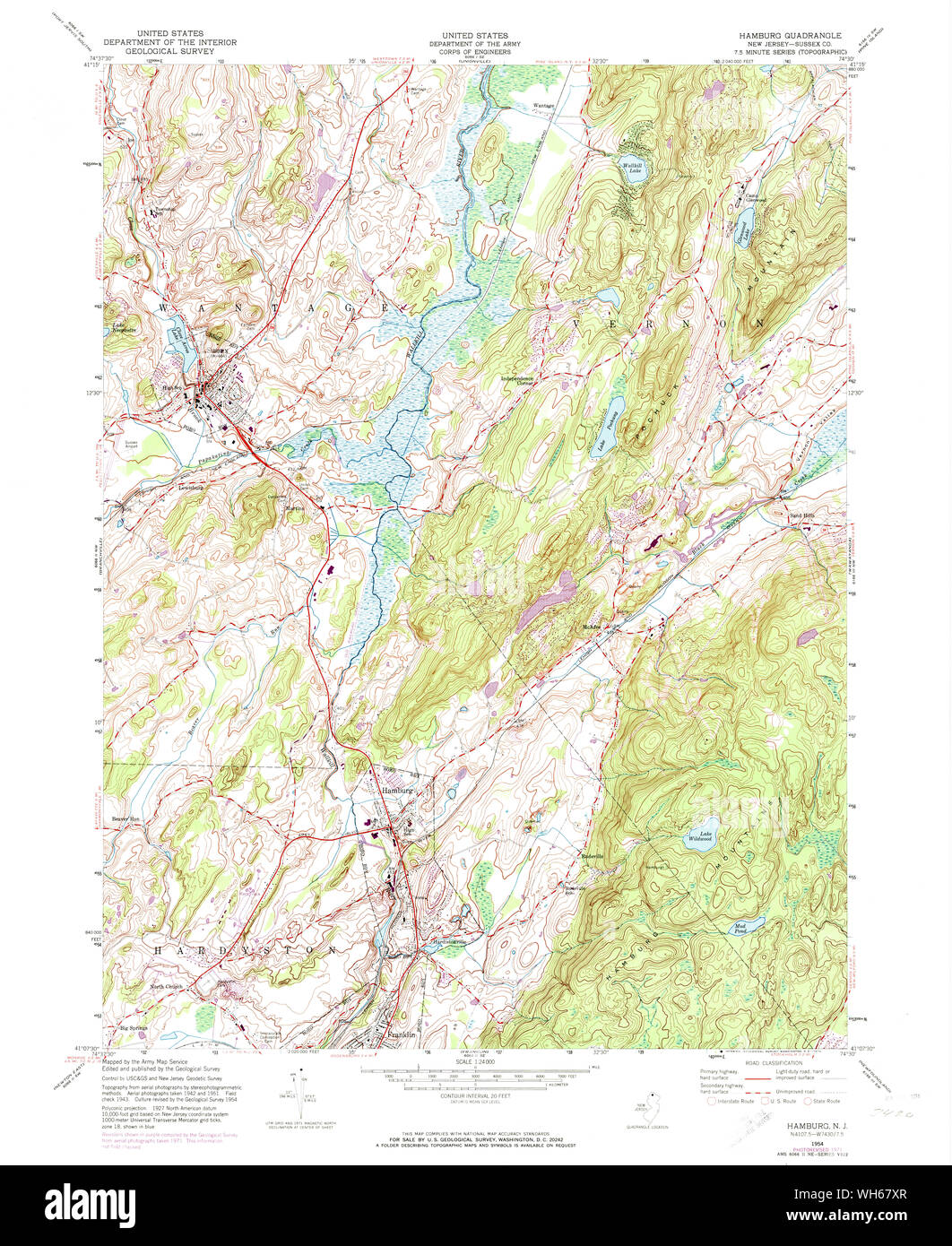 Hamburg new jersey map Cut Out Stock Images & Pictures Alamy