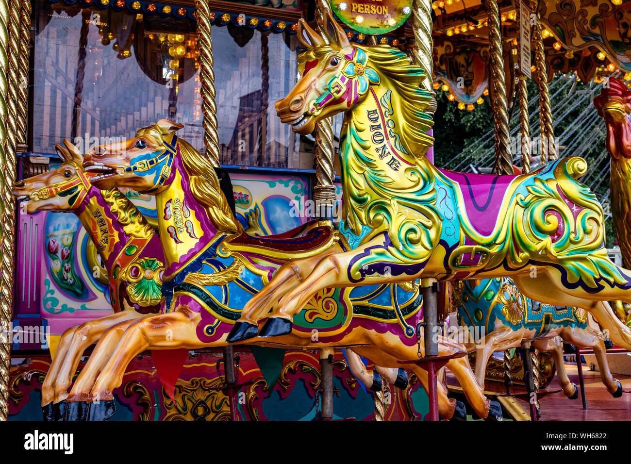 Gallopers Fairground Ride Fairground Gallopers, Helter Skelter and Rides at Chatsworth House ...