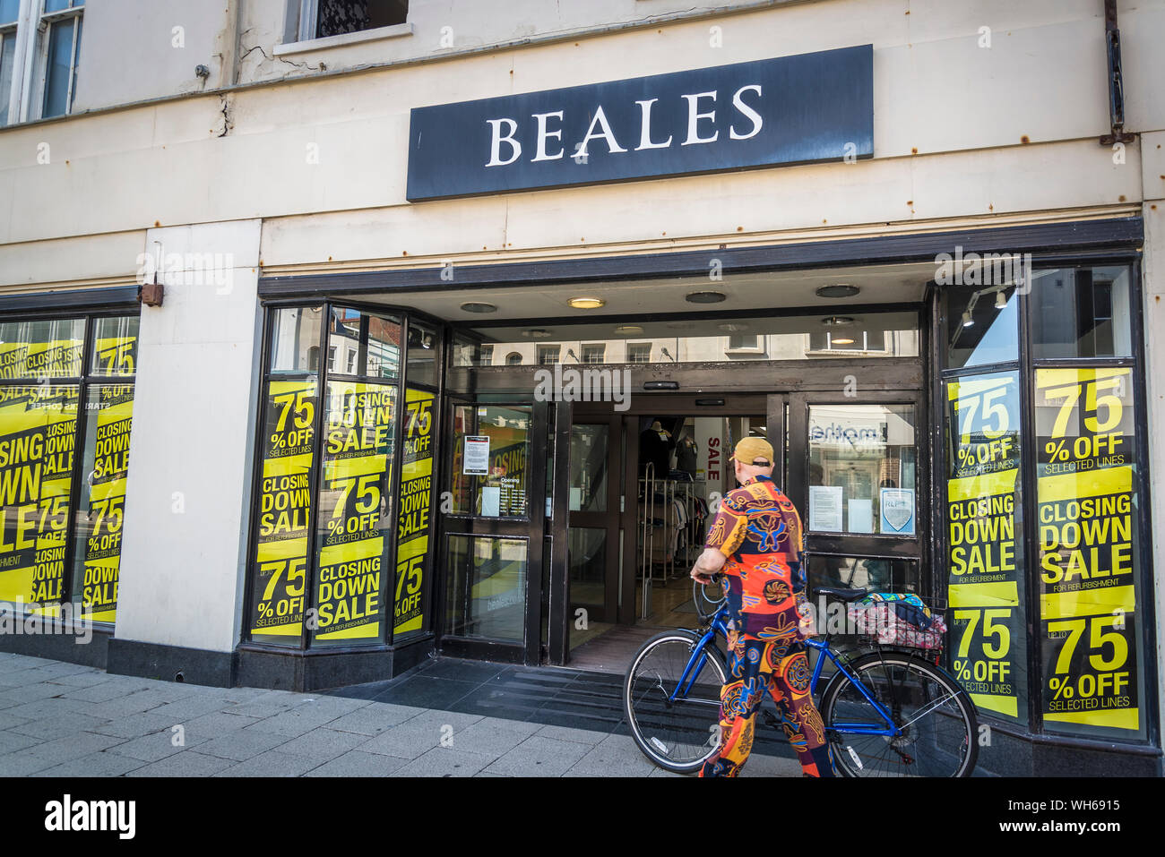 Closing down sales at Beales - department store chain, Worthing, West Sussex, England, UK Stock Photo