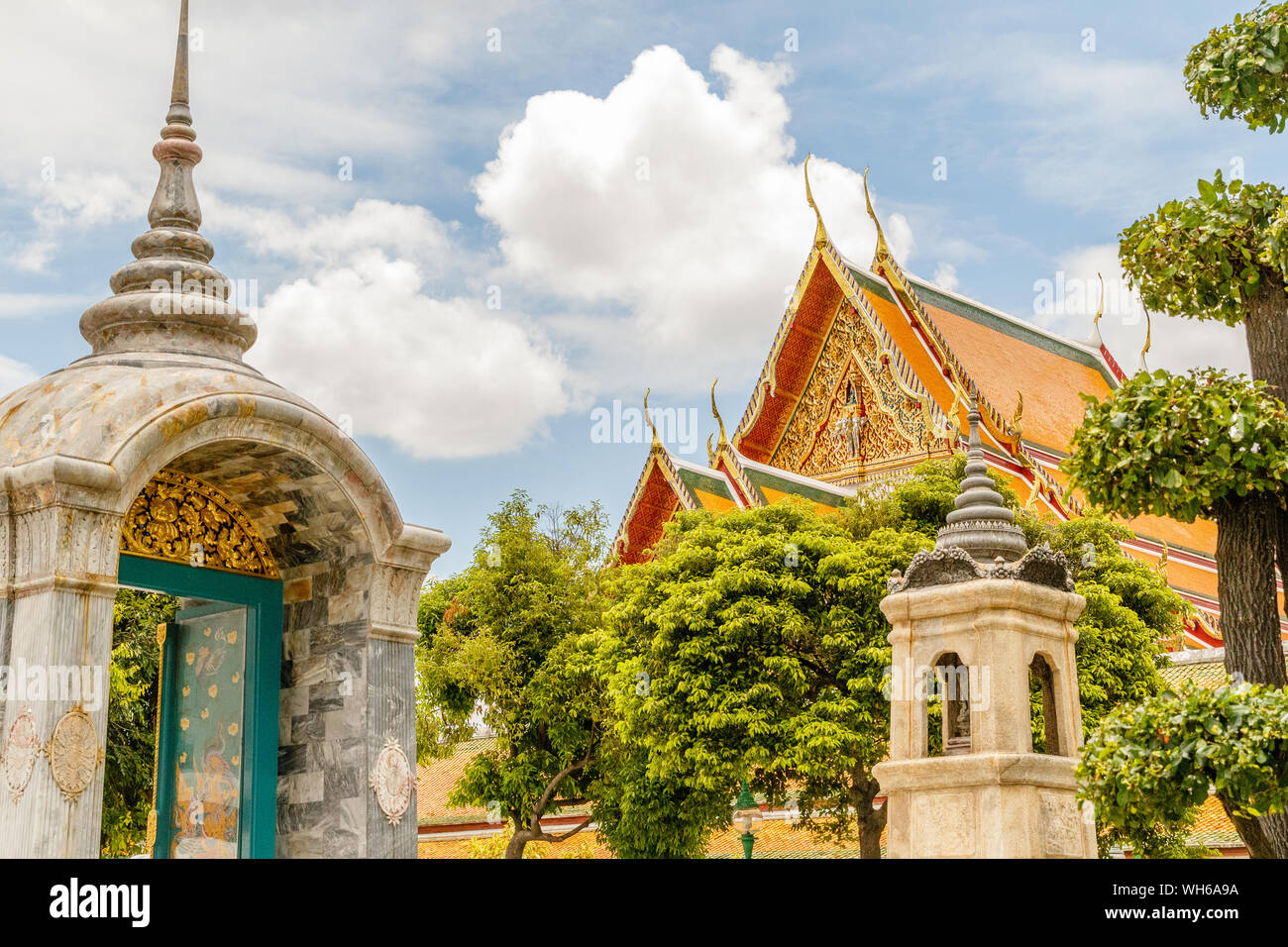 Wat Suthat Thepwararam, old royal Buddhist temple (wat) in Bangkok, Thailand. Stock Photo