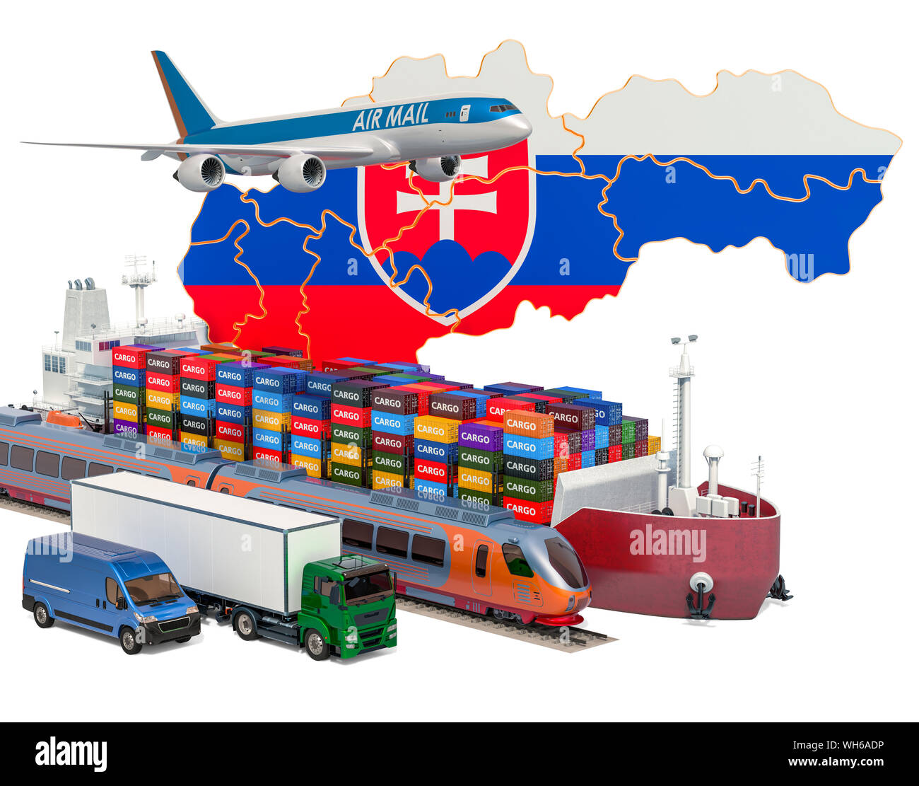 Cargo shipping and freight transportation in Slovakia by ship, airplane