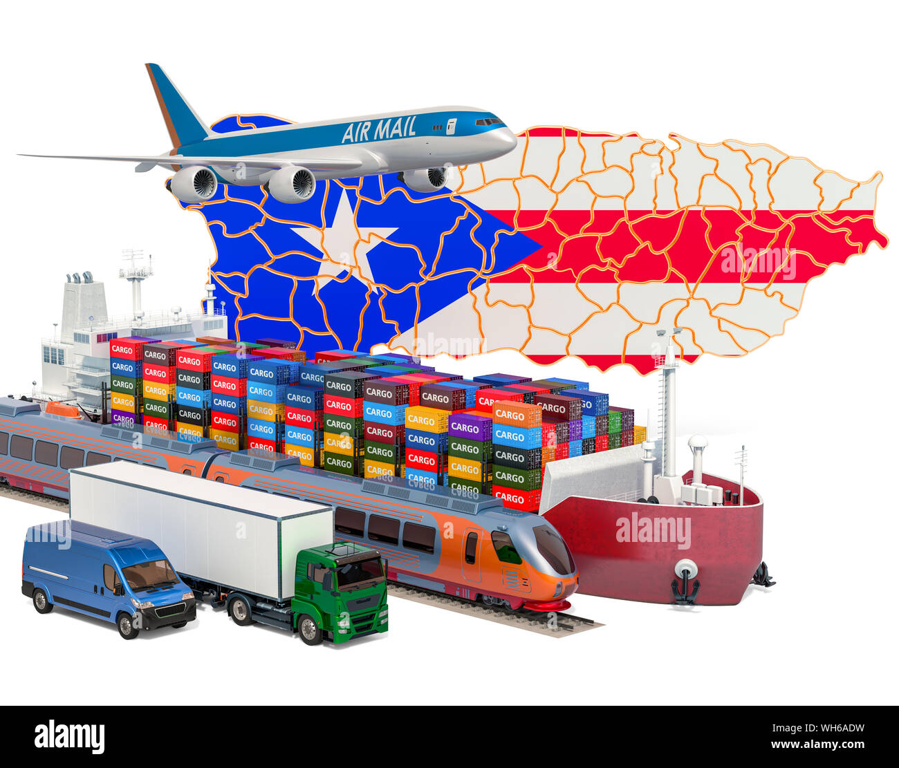 Cargo shipping and freight transportation in Puerto Rico by ship