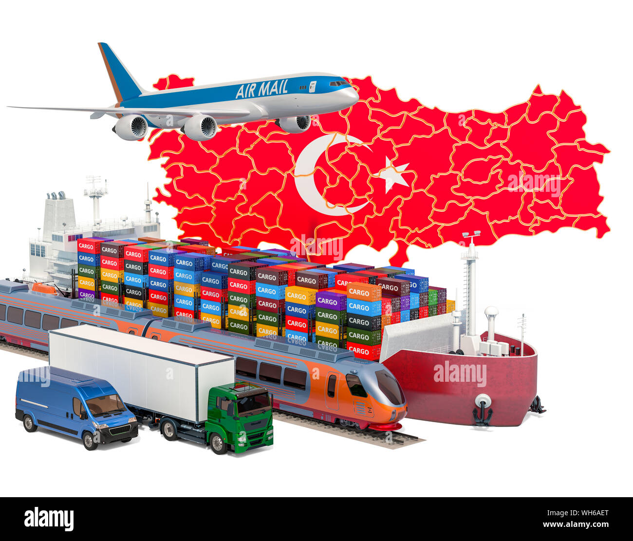 Cargo shipping and freight transportation in Turkey by ship, airplane
