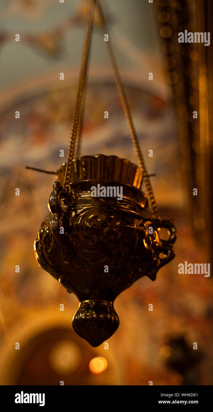 Candle hanging from the ceiling Stock Photo Alamy