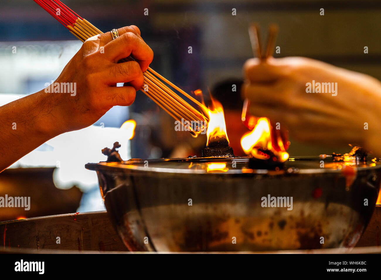 Bangkok buddhist incense burner hi-res stock photography and images - Alamy