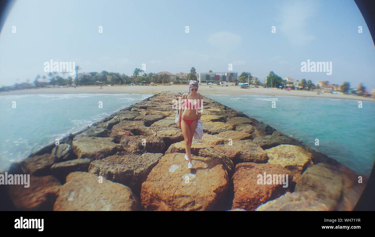 Woman in red bikini on hi-res stock photography and images - Alamy