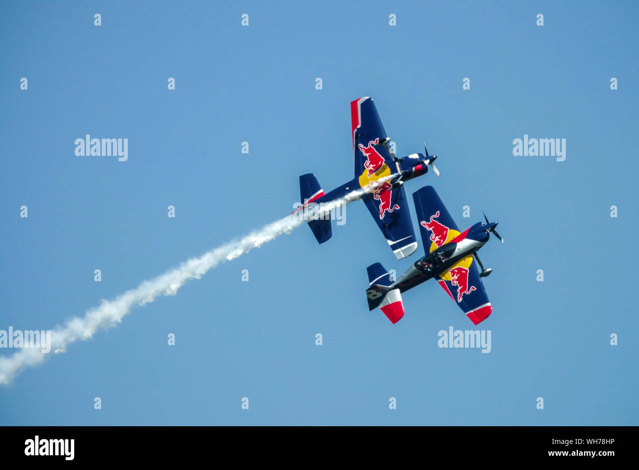 Flying Bulls Acrobatic display team on XtremeAir XA 42 Stock Photo
