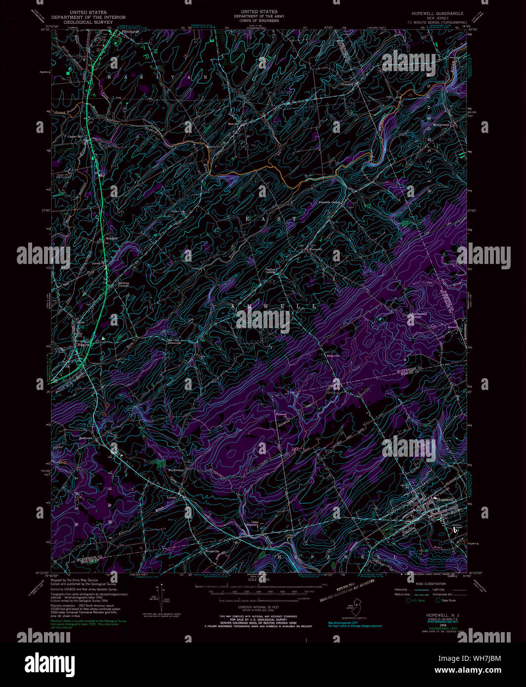 Hopewell new jersey map hires stock photography and images Alamy