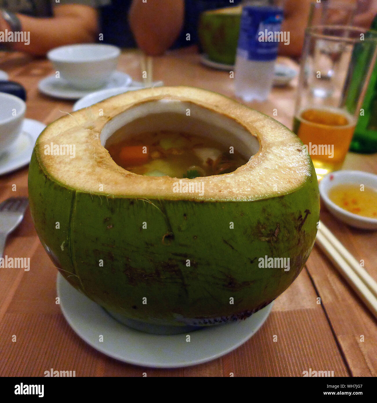 Coconut drink in coconut shell hires stock photography and images Alamy
